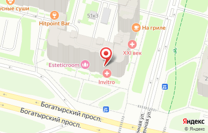 Медицинская компания Инвитро на Комендантском проспекте на карте