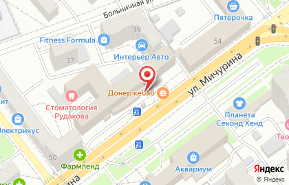 Ремонтная мастерская На Мичурина в Октябрьском районе на карте