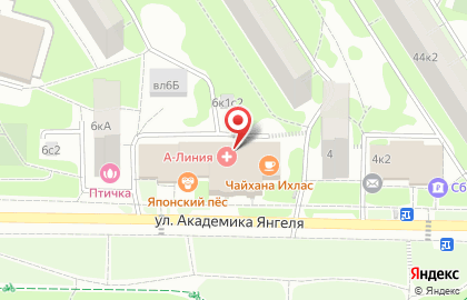 Дикси на улице Академика Янгеля на карте