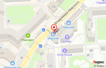 Магазин свежего мяса на улице Владимира Невского на карте