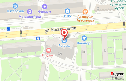 Торгово-сервисная компания Реgард на улице Космонавтов на карте