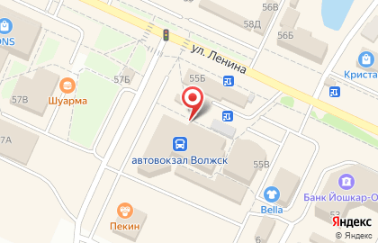 Магазин Мир колготок на улице Ленина, 55 в Волжске на карте