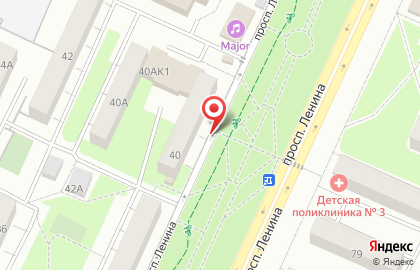 Большой праздник на проспекте Ленина на карте