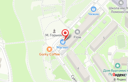 Супермаркет Магнит на набережной имени Федоровского на карте