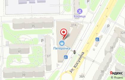 Супермаркет Пятёрочка в Центральном районе на карте