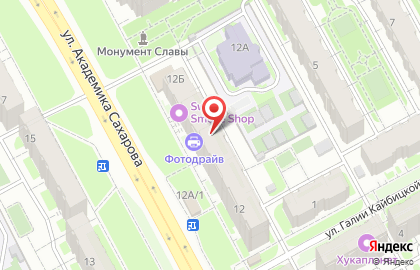 Сеть салонов брендовых матрасов За матрасом на улице Академика Сахарова на карте