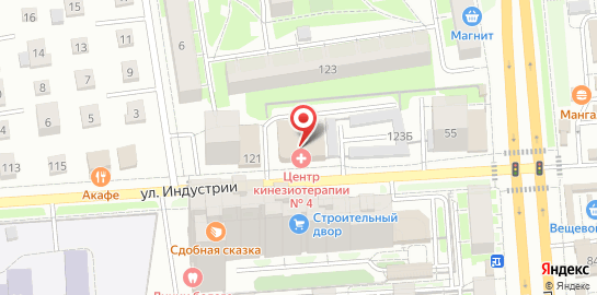 Уральский центр кинезиотерапии на улице Индустрии на карте