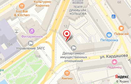 Департамент имущественных и земельных отношений Воронежской области на карте