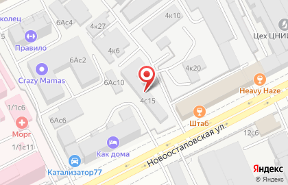 Автотехцентр Каскад-Сервис на Новоостаповской улице на карте