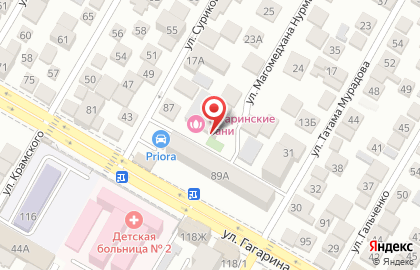 Общественная баня Гагаринская на карте
