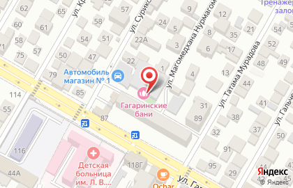 Общественная баня Гагаринская на карте