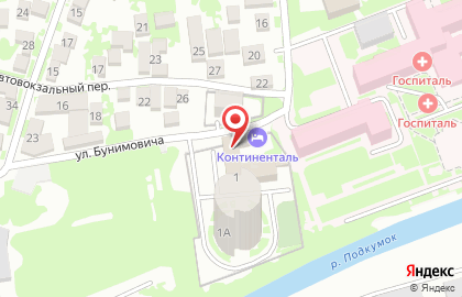 Гостиничный комплекс Континенталь на улице Бунимовича на карте