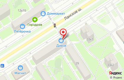 Супермаркет Дикси в Приморском районе на карте