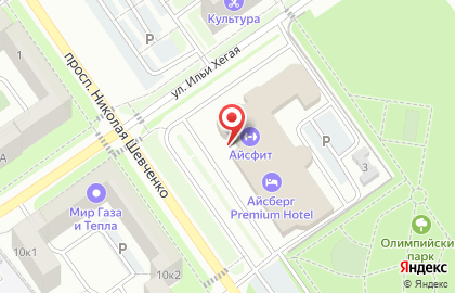 Фитнес-центр Айсберг в Центральном переулке на карте