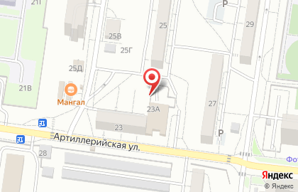 ОАО Банкомат, Промсвязьбанк на Артиллерийской улице на карте