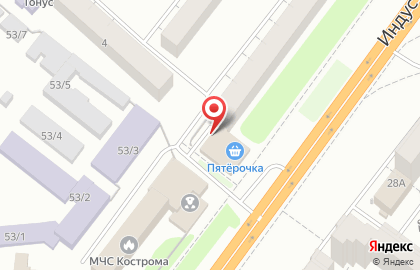 Банкомат Газпромбанк, филиал в г. Костроме на Индустриальной улице на карте