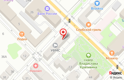 УФМС, Управление Федеральной миграционной службы по Тюменской области на улице Семакова на карте