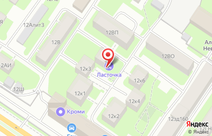 Салон причесок Ласточка на проспекте Маршала Блюхера на карте