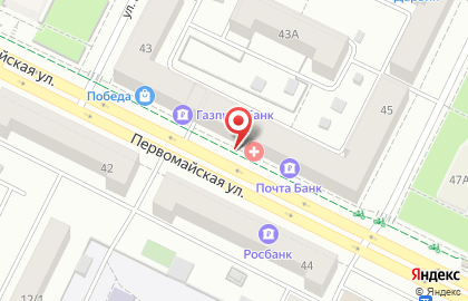 Первый Цветочный на Первомайской улице на карте