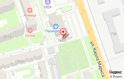 Киоск фастфудной продукции Победа №1 в Центральном районе на карте