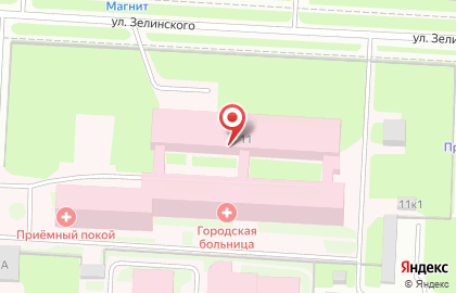 Больница Центральная городская клиническая больница на улице Зелинского на карте