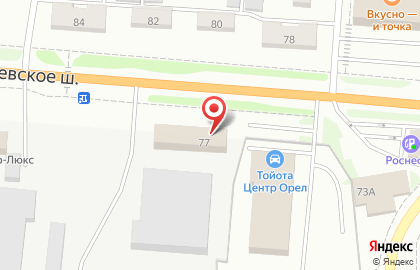 Орловский таможенный пост на Карачевском шоссе на карте