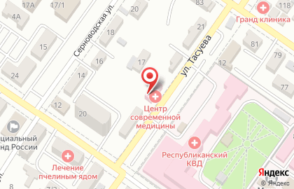 Центр современной медицины в Грозном на карте