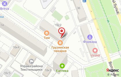 Грузинская пекарня на 8-й улице Текстильщиков на карте