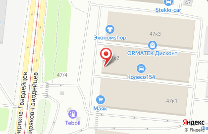 Торговый комплекс Автопарк Н54 на площади Сибиряков-Гвардейцев на карте