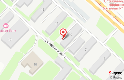 Мебельная мастерская на улице Менжинского на карте