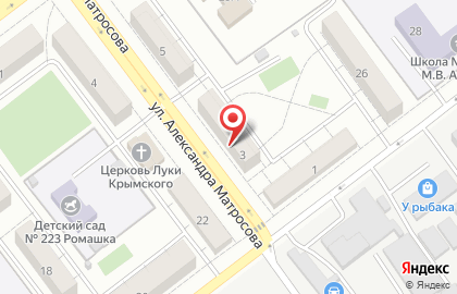 Магазин 9% на улице Александра Матросова на карте