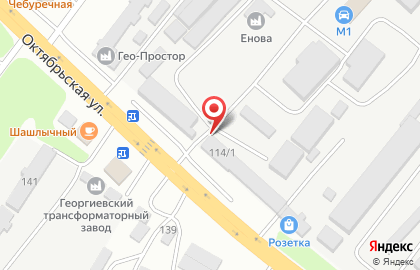 Автосервис М1 на Октябрьской улице на карте
