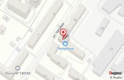 Универсам Fix Price на улице Чапаева в Жуковском на карте