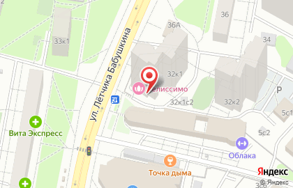 Стоматология Константа+К на улице Лётчика Бабушкина на карте