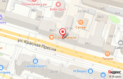 Магазин белорусской косметики Заповедная поляна на улице Красная Пресня на карте