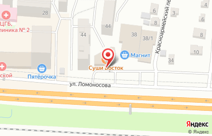 Магазин Монетка в Новосибирске на карте