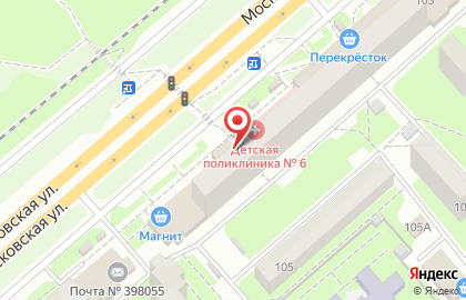 Салон Липецкоптика на Московской улице на карте