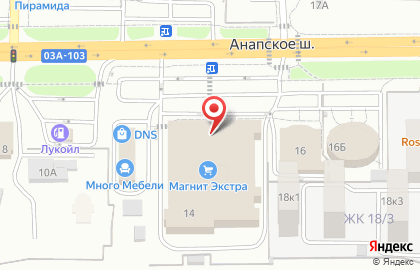 Банкомат Банк Петрокоммерц на Анапском шоссе на карте