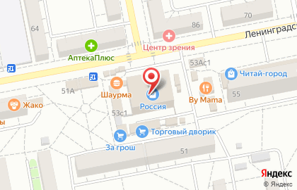 Автошкола Джек на Ленинградской улице на карте
