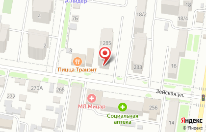 Агентство недвижимости Империя на Зейской улице на карте
