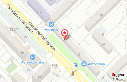 Магазин автозапчастей Корея-маркет на Октябрьском проспекте на карте