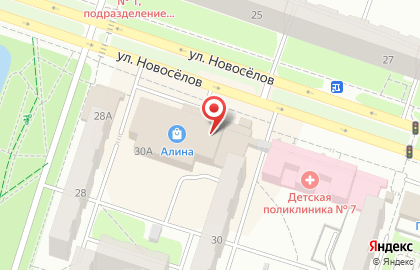 Зоомагазин Мир природы на улице Новосёлов на карте