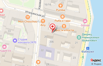 Ариадна на Итальянской улице на карте