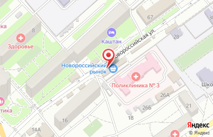 Киоск и магазин печатной продукции Пресса на Новороссийской улице на карте