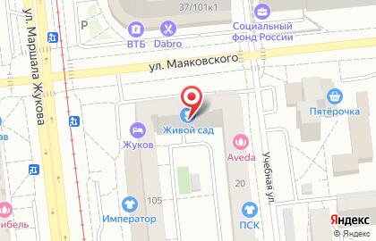 Садовый центр Живой сад на улице Маяковского на карте