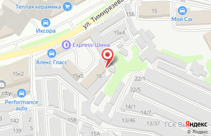 Центр установки автостекла AG Experts на улице Тимирязева на карте