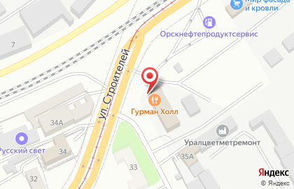 Чайхана Тюбетейка на улице Строителей на карте