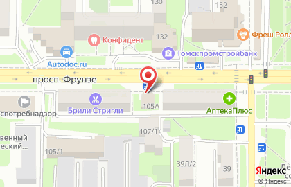 Продуктовый магазин Наш гастроном на проспекте Фрунзе на карте