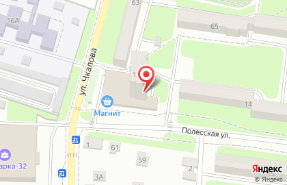 Салон-парикмахерская Очарование на Полесской улице на карте