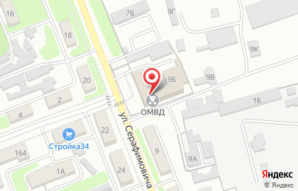 Отдел МВД России по г. Михайловке Волгоградской области на карте